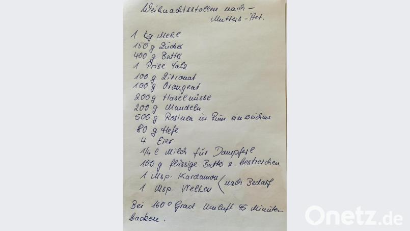 In einem Heft ist das handgeschriebene Rezept der Mutter aufnotiert. Bild: fsb