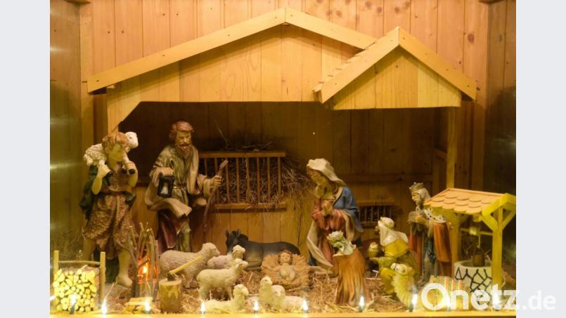 Ein besonderer Hingucker ist die Krippe von Albert Reichl, ausgestellt in der Siedlung am Kalkofen Bild: do