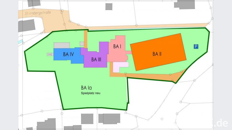 Kindertagesstätte Eschenbach: Konzept möglicher Bauabschnitte. Bild: Architekturbüro Lenk