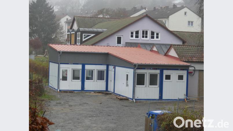 Fertig für den Bezug: Zur zeitlichen Lösung der Platzprobleme im Kindergarten sind Container aufgestellt worden. Bild: rn