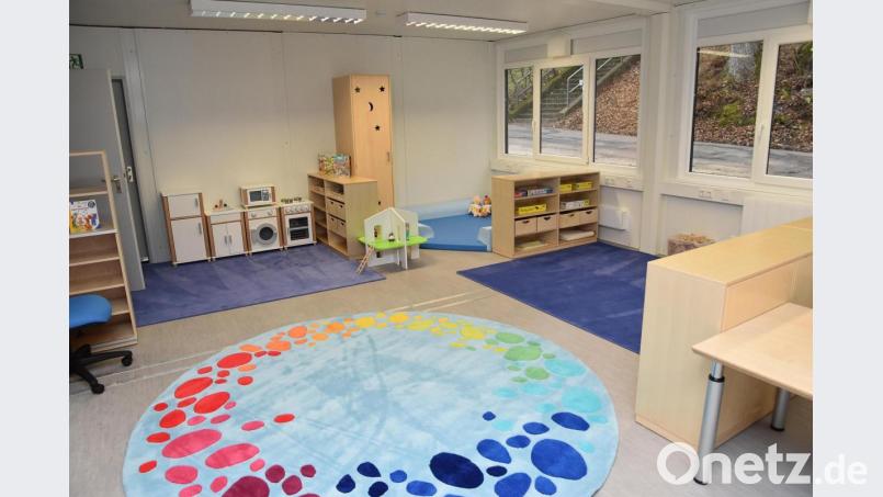 Helle freundliche Räume bieten in den Containern ab 1. Januar Platz für 25 Kinder und Personal der fünften &quot;Eulenland&quot;-Gruppe. Bild: Andreas Royer