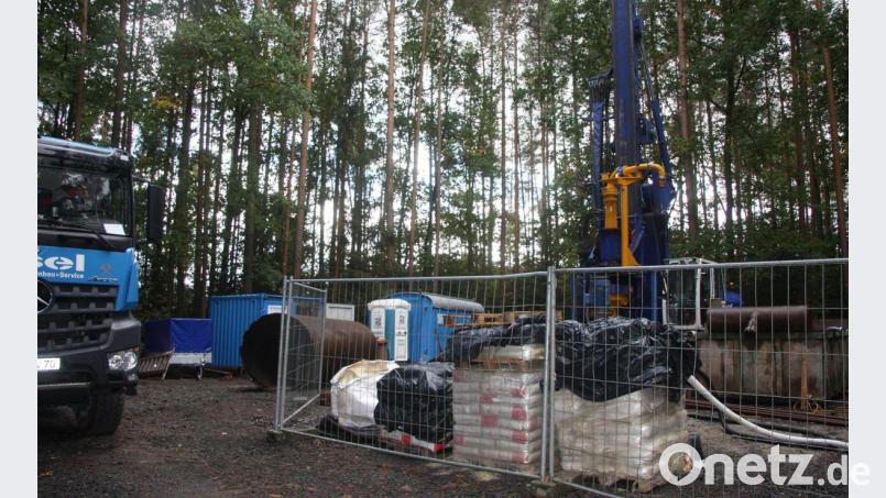 Die derzeit laufende Sanierung des Tiefbrunnens bei Leugas hat noch keinen Einfluss auf die aktuelle Gebührenkalkulation. Die Kosten werden erst in der nächsten Berechnung berücksichtigt. Bild: wro