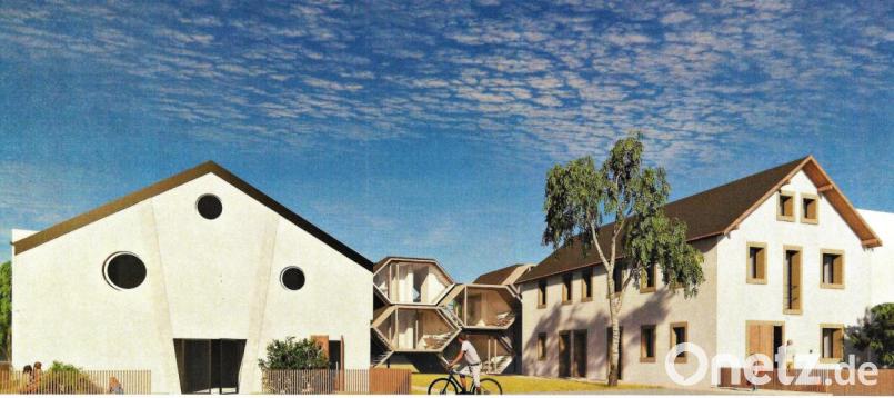 So könnte nach einem Vorschlag von Architekt Peter Haimerl das Anwesen Lindner einmal aussehen. Grafik: Architekturbüro Haimerl