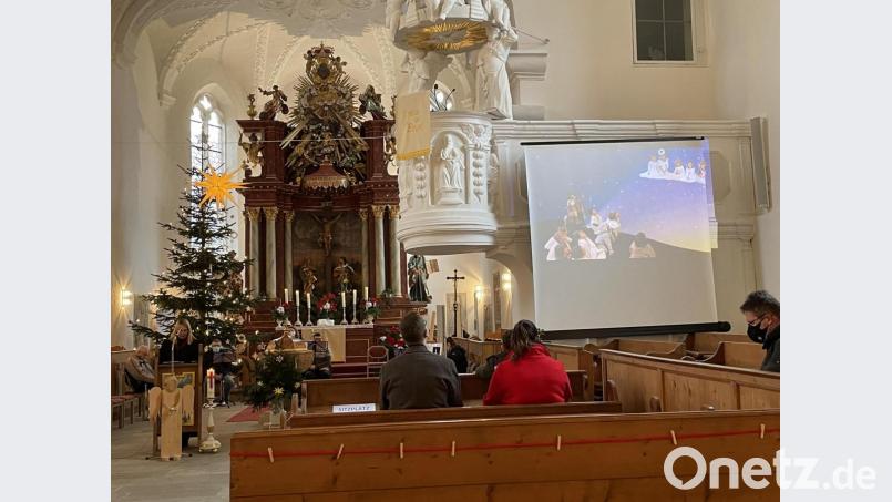 Sehr beeindruckend war das Krippenspiel als Fotostory gestaltet. Lob dafür gebührt dem Personal des Kinderhauses der kleinen Füße in Neustadt am Kulm. Bild: rpp