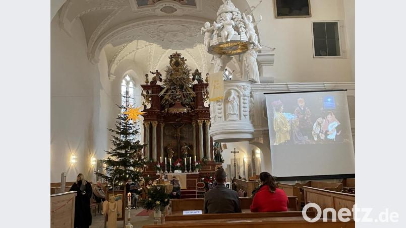 Sehr beeindruckend war das Krippenspiel als Fotostory gestaltet. Lob dafür gebührt dem Personal des Kinderhauses der kleinen Füße in Neustadt am Kulm. Bild: rpp
