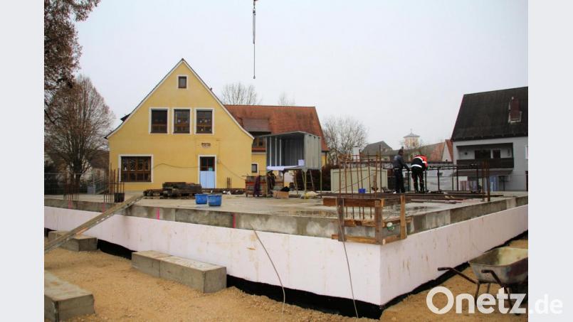 Noch im Dezember ist die Sohle für den Neubau des Kindergartens fertig gestellt worden. Bild: bjo