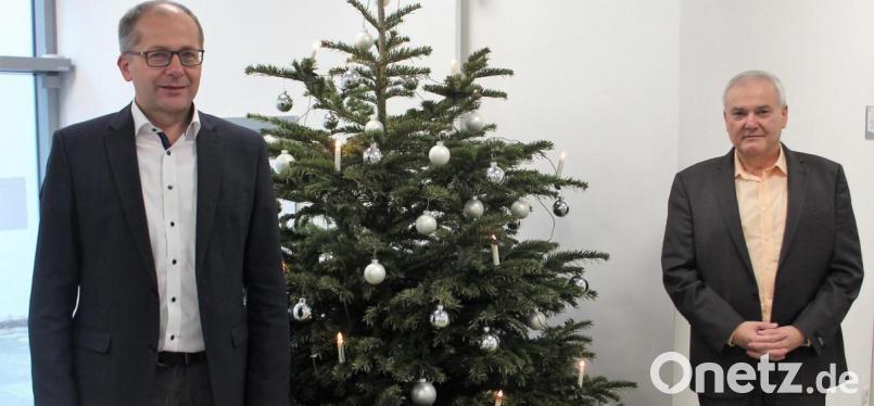 Bürgermeister Roman Schäffler (links) ist neuer Vorsitzender des Wasserzweckverbandes Kemnath-West, zu seinem Stellvertreter wurde der Kulmainer Bürgermeier Günther Kopp gewählt. Bild: stg