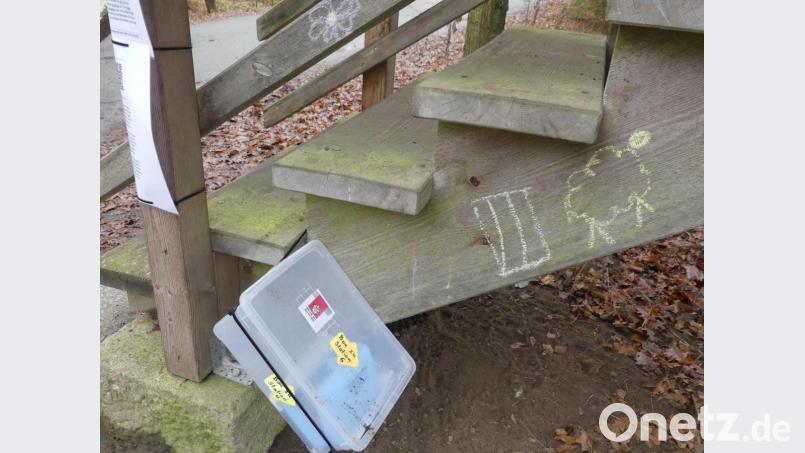 An der Station 6 ziert ein kleines Schaf den Zugang zur Vogelbeobachtungsstation. Bild: rn