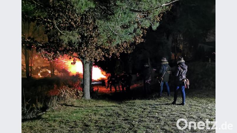 Im Vorjahr kündigten sehenswerte Feuerblumen und lautstarkes Böllern am Schlossberg das neue Jahr an. Bild: gz