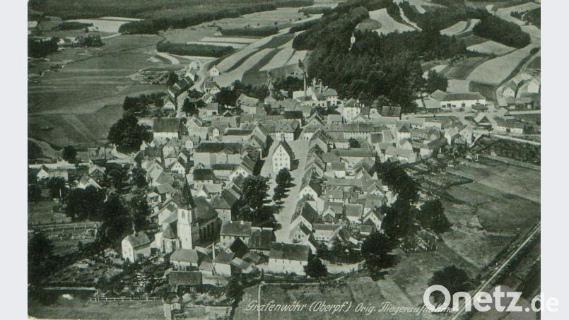 Bis Anfang des 20. Jahrhunderts erstreckte sich Grafenwöhr über die Altstadt und einige Häuser in der Vorstadt. Repro: info[at]museum-grafenwoehr[dot]de