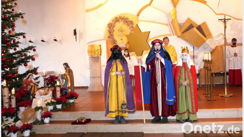 Die drei Sternsinger-Schwestern von links: Paulina, Valentina und Elena Stahl aus Frankenrieth Bild: fvo