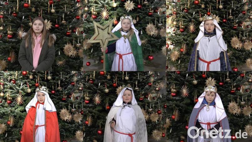 Diese Fotomontage vereint alle Darsteller des Sternsinger-Clips auf einem Bild. Bild: nza