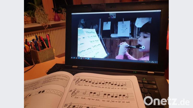 Der Musikunterricht läuft beim Kolping-Spielmannszug derzeit nur digital. Bild: ekl