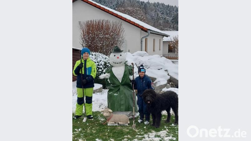 Der Schneemann als Hirte. Mit dieser Idee kam Mika Fees auf Rang drei. Bild: rn