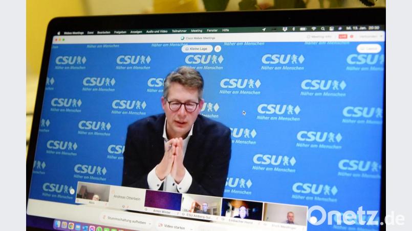 Erstmals lud die CSU Amberg-Sulzbach in digitaler Form zum Neujahrsempfang ein. CSU-Generalsekretär Markus Blume war als Gastredner mit zugeschaltet. Bild: Andreas Brückmann