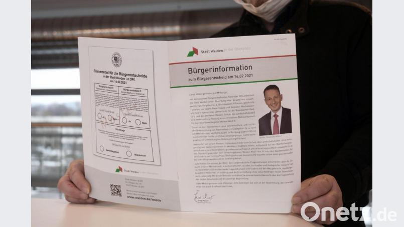 Die &quot;Bürgerinformation&quot; der Stadt zum Bürgerentscheid ist laut Regierung der Oberpfalz nicht zu beanstanden. Bild: Gabi Schönberger