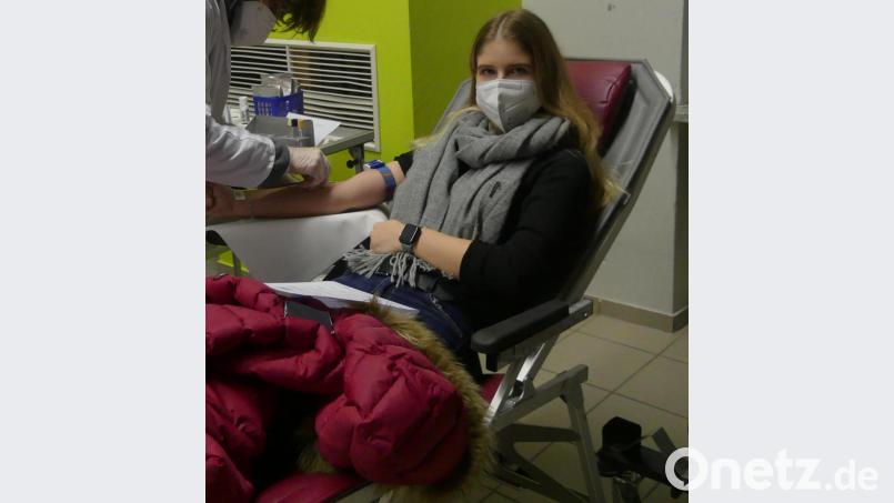 Larissa Michl aus Pressath gehörte zu den 18 Erstspendern. Bild: rn