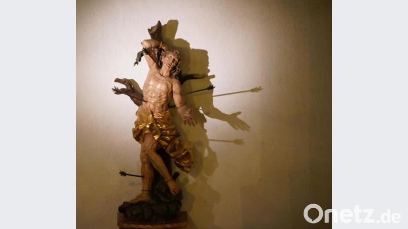 Figur des Heiligen Sebastian in der Pfarrkirche Waldthurn Bild: fvo