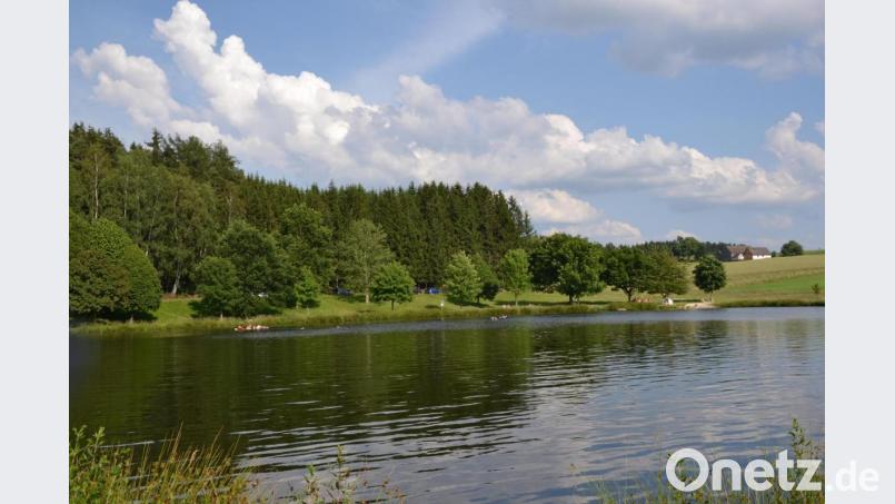 Der Badeweiher bei Tröbes wurde einige Jahre nicht mehr entschlammt. Für die neue Badesaison wird nach Lösungen gesucht, das Badewasser weiterhin sauber zu halten. Bild: gi