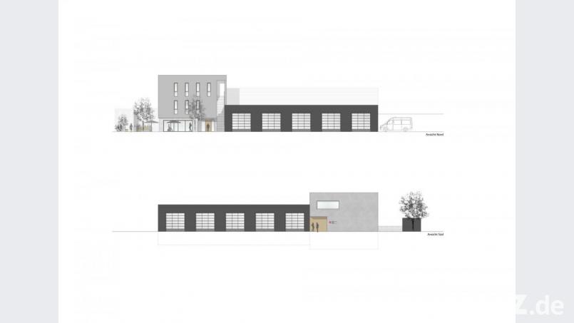 Ansichten Nord und Süd Grafik: Weidner Architekten/exb