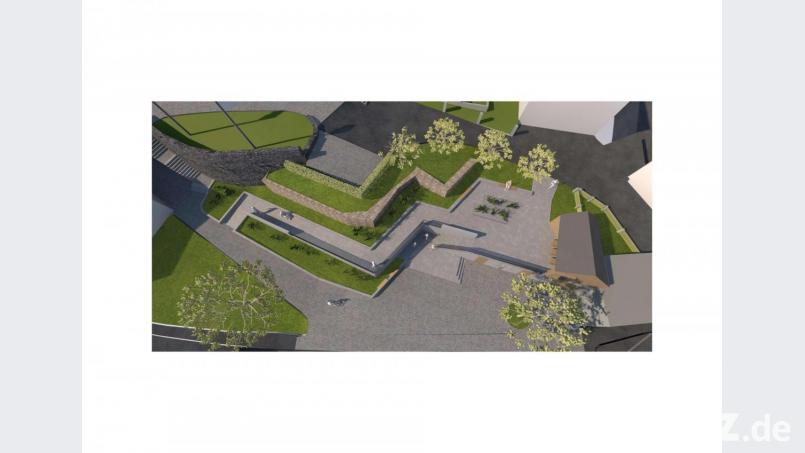 Die Planung des Architekturbüros Kuchenreuther zeigt, wie der Marktplatz in Ebnath im kommenden Jahr neu gestaltet wird. Bild: soj