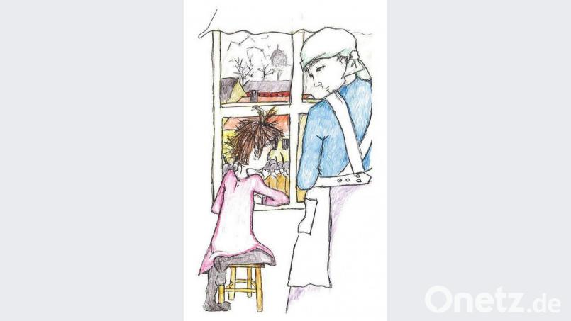 Der Blick mit Kinderaugen auf schreckliche Geschehnisse. Ein Bild aus dem Buch „Die Rote Masche“ von Annika Tetzner, das das LTO nun als Online-Lesung zum Holocaust-Gedenktag auf seiner Homepage anbietet. Bild: Annika Tetzner