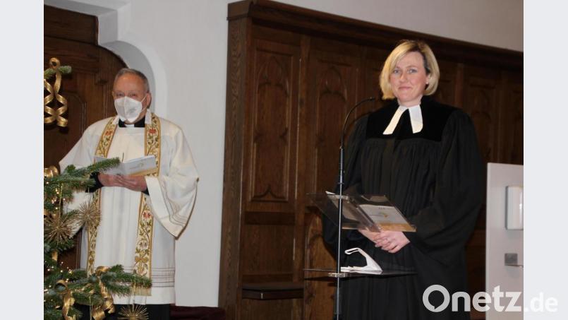 Die evangelische Pfarrerin Dr. Stefanie Schön und Stadtpfarrer Georg Flierl gestalteten im Rahmen der Gebetswoche für die Einheit der Christen den ökumenischen Gottesdienst in der Stadtpfarrkirche Bild: kro