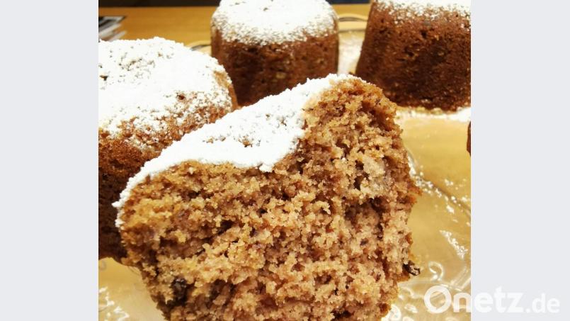 Der Apfelmus-Kuchen ist glutenfrei und ohne Industriezucker zubereitet. Bild: Heike Heindl/exb