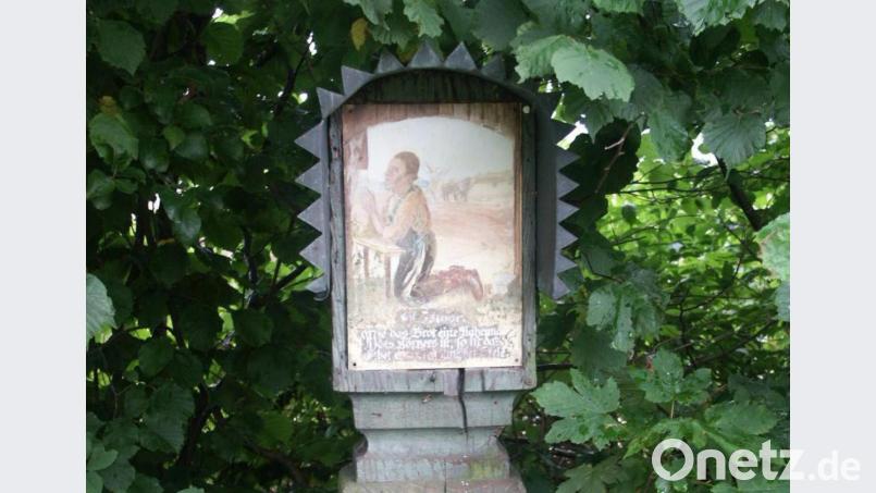 Mittlerweile am Ortsrand der Ortschaft Wernersreuth befindet sich das Mertl-Marterl. Bild: ak