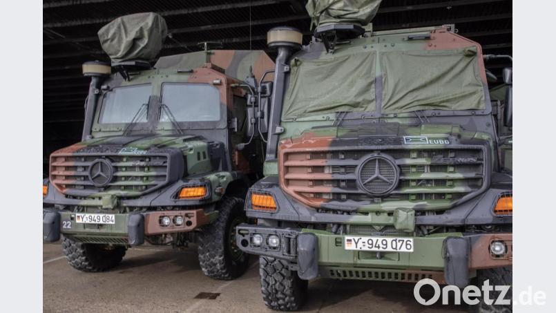 Alle Fahrzeuge, die für den Einsatz im Rahmen der European Union Battle Group bereitgestellt waren, hatten das taktische Zeichen EUBG. Bild: hbe