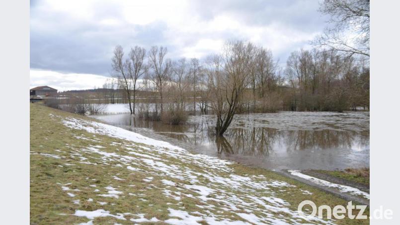 Die Hochwassersituation am Stausee. Bild: ak