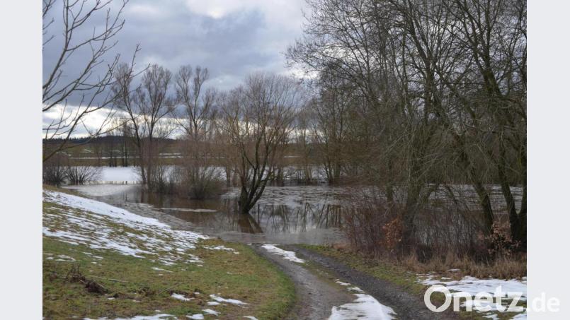 Auch dieser Weg am Stausee war nicht mehr befahrbar. Bild: ak