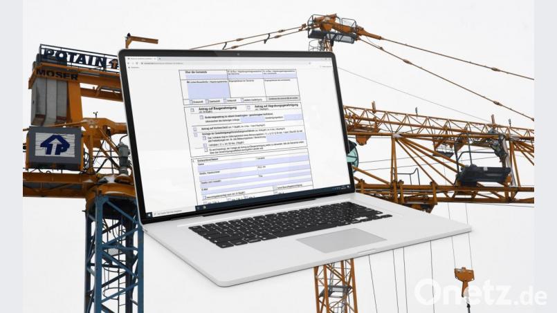 Ab März können Bürger ausgewählter Gemeinden im Kreis Neustadt ihre Bauanträge digital stellen. Die Bearbeitung soll damit beschleunigt werden. Grafik: Gold, Bild: Schönberger
