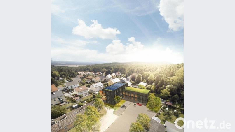 An der Friedrich-Hebbel-Straße entstehen zwölf Sozialwohnungen in einem L-förmigen Gebäude. Die Stadt investiert knapp 3 Millionen Euro. Bildmontage: Büro quadrat45°/exb