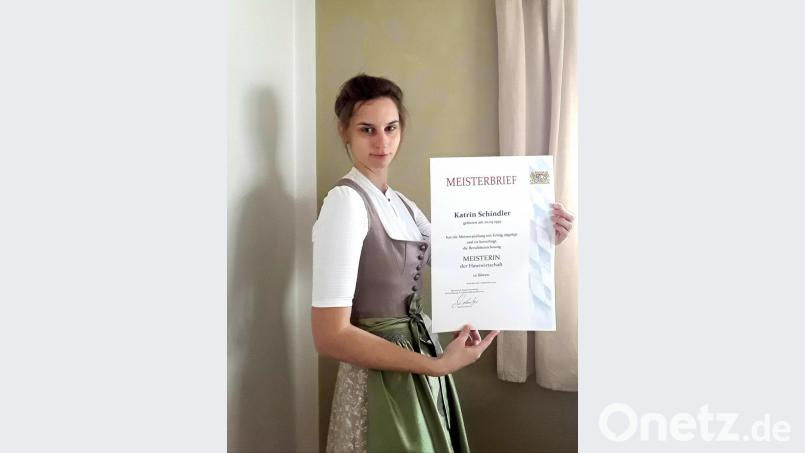 Katrin Schindler ist neue Meisterin der Hauswirtschaft. Bild: K.Schindler/exb