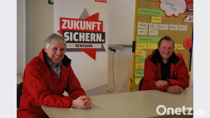 Noch hoffen Horst Ott (links) und Udo Fechtner (rechts) auf eine Einigung mit den Arbeitgebern. Bild: gsp