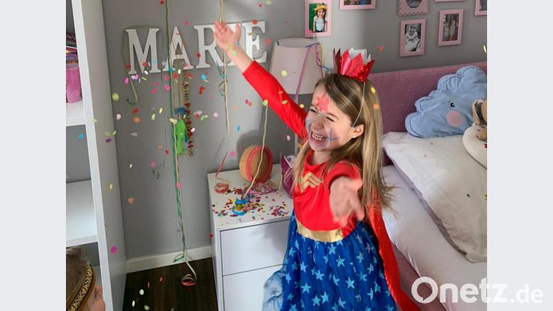 Marie präsentierte sich als Prinzessin rundum glücklich. Bild: ads