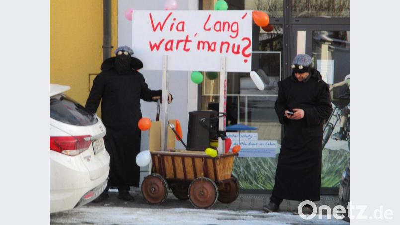 Der traurige Rest vom Hahnbacher Corona-Faschingszug. Bild: mma