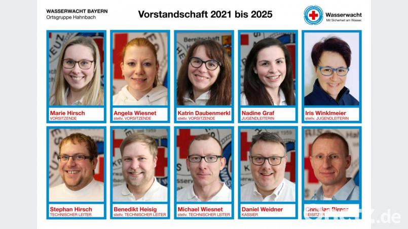 Der neue Vorstand der Hahnbacher Wasserwacht. Bild: BRK Wasserwacht/exb