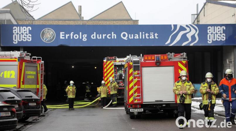 Eine Maschine ist bei Guss Auer in Brand geraten. Der Schaden ist gering, verletzt wurde niemand. Bild: Wolfgang Steinbacher