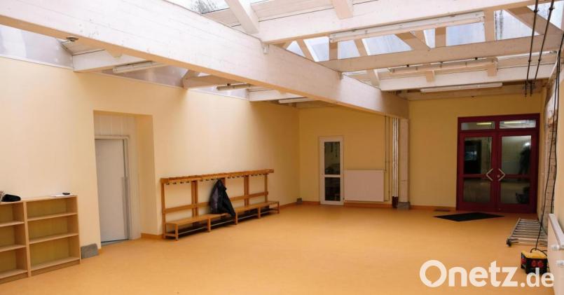 Anstelle des bisherigen offenen Spielbereiches entstand ein heller und freundlicher Mulitunktionsraum Bild: do