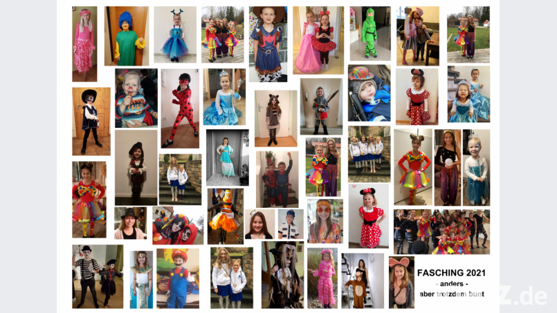 Die Bilder der 36 Kinder hat die Jugendbeauftragte Julia Beugler in einer Collage zusammengestellt. Screenshot: bey