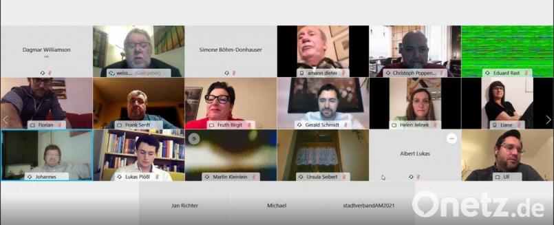 Rund 20 Teilnehmer waren am virtuellen Ascherdonnerstag der SPD vereint. Bild: Dagmar Williamson