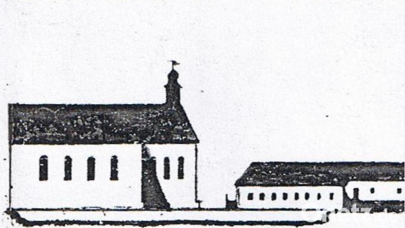 So sah die Kirche nach den Plänen des Baukommissars Dobmayr im Jahr 1794 aus. Repro: hl