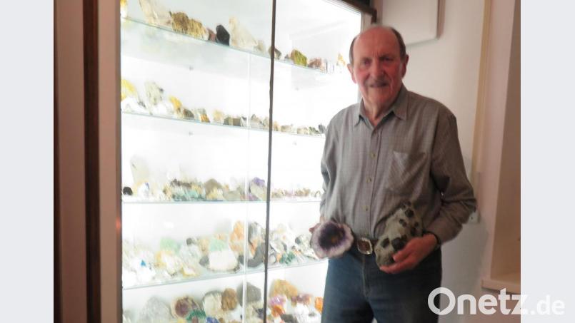 Als kundiger Mineraliensammler hat sich Siegfried Linhard in ganz Deutschland einen Namen gemacht. Bild: jzk