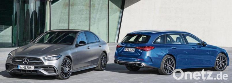 Mercedes bringt die neue C-Klasse zeitgleich als viertürige Limousine (links) und als traditionell T-Modell genannten Kombi auf den Markt. Bild:  Daimler AG/dpa