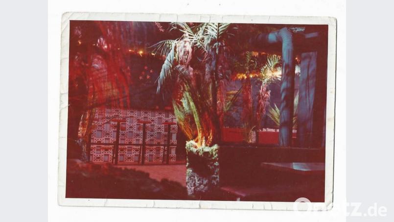 Exotisch und kultig: Eine alte Postkarte der Kongo-Bar in Rieden. Bild: Karl-Heinz Graf