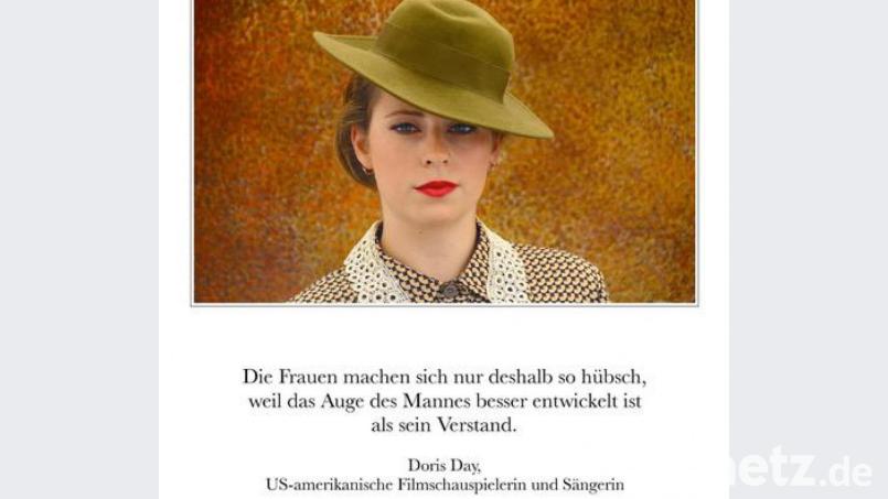 Für das freche Zitat von Schauspielerin Doris Day suchte sich Jürgen Klein ein frauliches Motiv aus. Bild: ubb