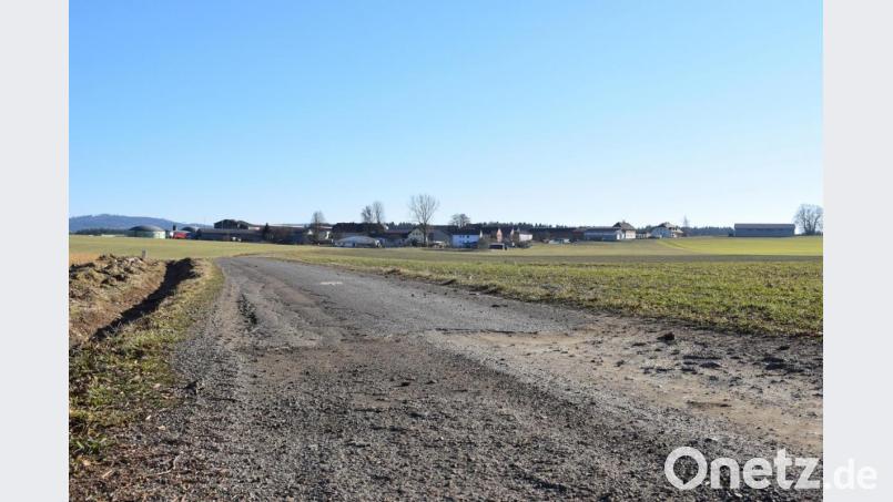 Schlaglöcher und Risse prägen die Straße zwischen Schönthan (Bild) und Leichau. Sie soll mittels Ikom-Kernwegenetz-Programm saniert werden. Bild: szl