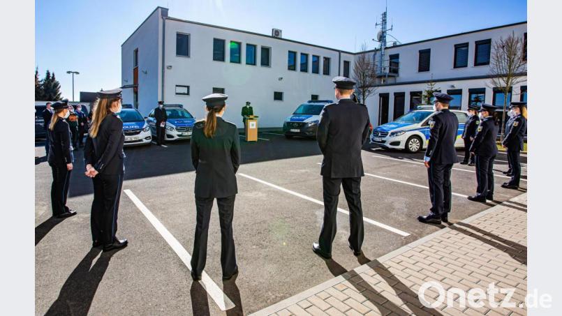 Vereidigung der neuen Mitarbeiter bei der Bundespolizeiinspektion Selb. Bild: Bundespolizei/exb